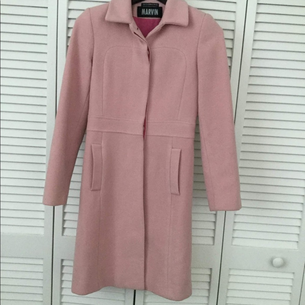 Richard Marvin pink wool coat sz 0